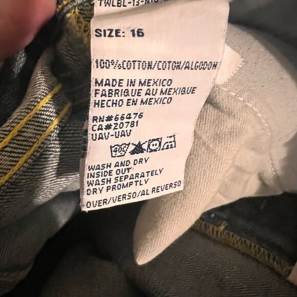 Tommy Hilfiger Vintage Y2K Jeans Size 16 Flat front pockets, no back pockets - Picture 4 of 5